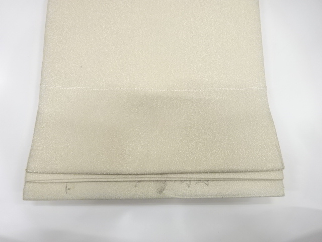  アンティーク　綴れ　地紙に御所車・松・菊模様織り出し袋帯（材料）